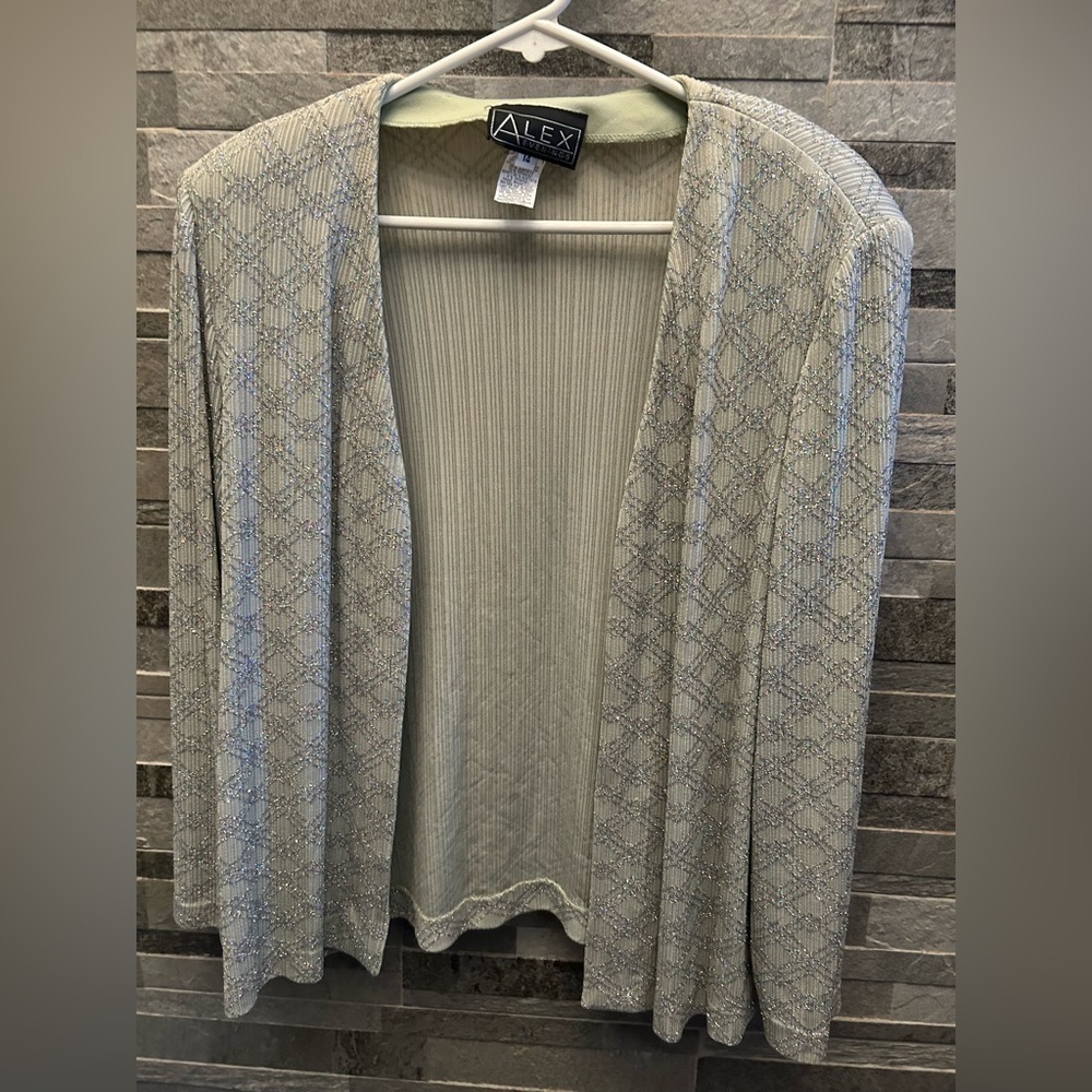 Alex Evenings light green Women's Cardigan